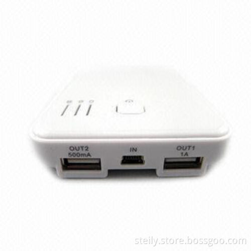 5,000mAh Emergency Dual USB Output Power Station for iPhone/iPad/iPod, Samsung and Smartphones